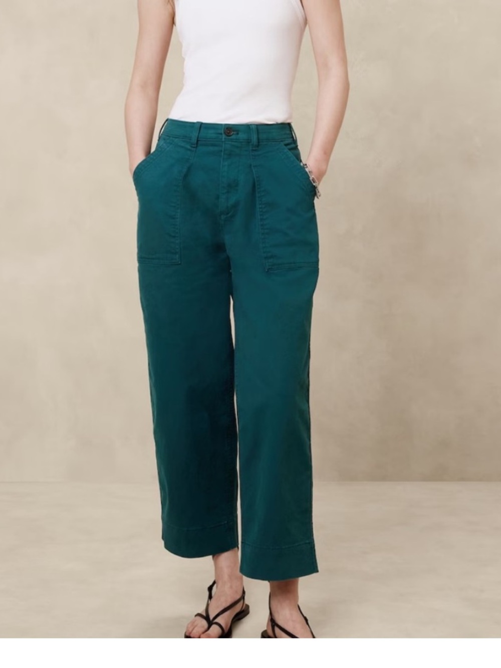 Banana Republic Authentic Chino Deep Sea Teal Barrel Pant